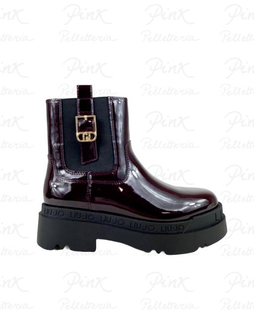 LIU JO Love 63 Ankle Boot Patent SF5067EX004S1228 Amarone