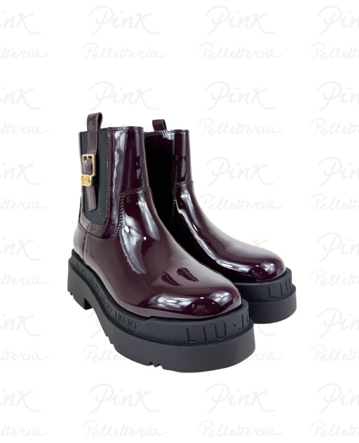 LIU JO Love 63 Ankle Boot Patent SF5067EX004S1228 Amarone