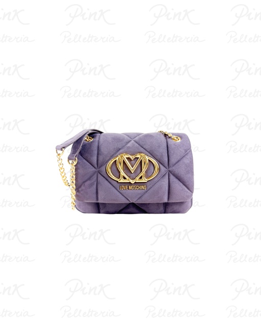 LOVE MOSCHINO Velour Borsa a Spalla JC4314PP0N-KE0-650 Viola