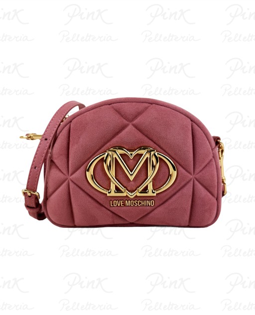 LOVE MOSCHINO Velour Borsa a Tracolla JC4315PP0N-KE0-611 Rosa Antico