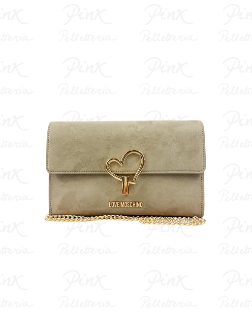 LOVE MOSCHINO Velour Tracolla Piccola JC4327PP0N-KX0-105 Sabbia