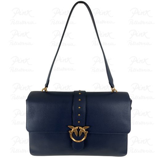PINKO Love One Extra Slouchy fl 105067-A0QO-G08Q Blu Indaco Ombroso-Antique Gold