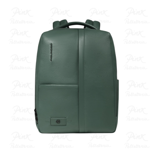 Piquadro Zaino Porta Pc 15,6 In Tessuto E Pelle - Zaini Lifestyle Nero