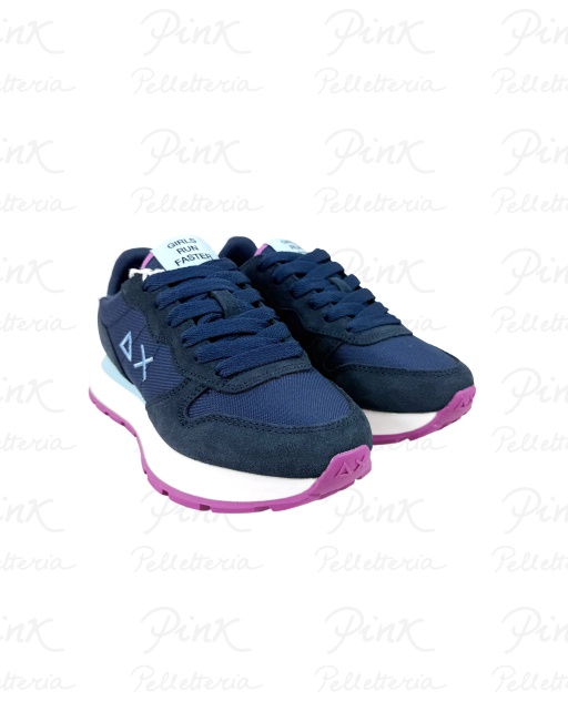SUN68 Ally Solid Sneaker Donna BZ45201 07 Navy Blue