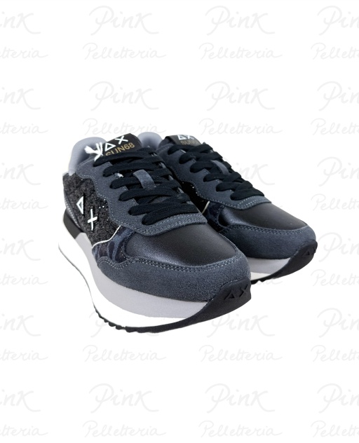 SUN68 Big Ally Glitter Sneaker Donna BZ45212 11 Nero