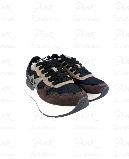 SUN68 Big Stargirl Mix Material Sneaker Donna BZ45221 11 Nero