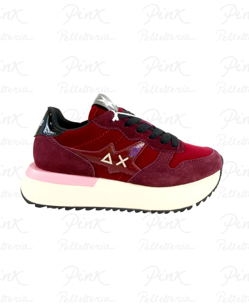 SUN68 Big Stargirl Velvet Sneaker Donna BZ45223 35 Bordeaux