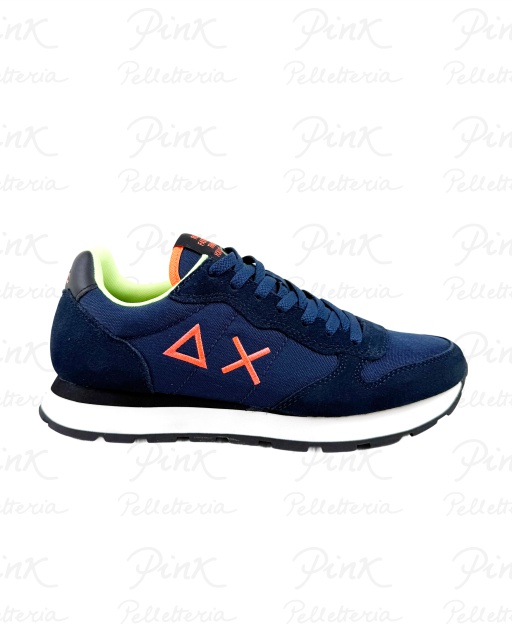 SUN68 Tom Fluo Sneaker Uomo BZ45102 07 Navy Blue