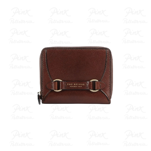 THE BRIDGE Woman Isabella Zip Around Wallet S 01741501-14 Marrone