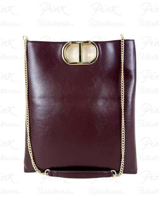 TWINSET Flat Borsa a Mano 252TD8090-S21014-04218 Burgundy