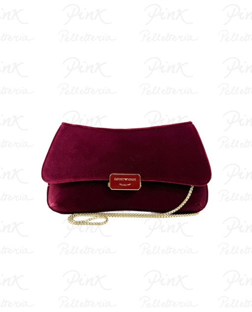 EMPORIO ARMANI Cassandra Pochette Velluto Woman EW001777-AF17289-U5068 Carminio