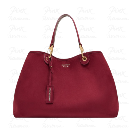 EMPORIO ARMANI MyEA Shopping Bag XL Suede Woman EW001001-AF17730-U5068 Carminio