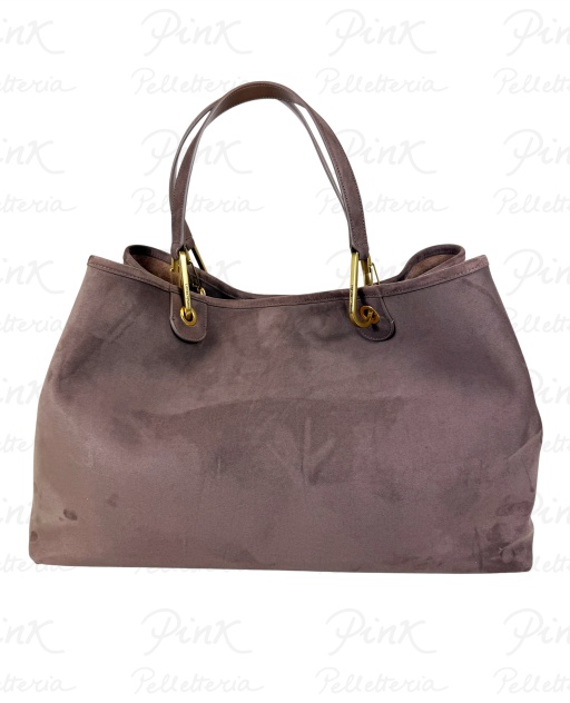 EMPORIO ARMANI MyEA Shopping Bag XL Suede Woman EW001001-AF17730-U6192 Taupe