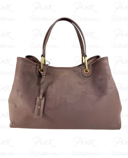 EMPORIO ARMANI MyEA Shopping Bag XL Suede Woman EW001001-AF17730-U6192 Taupe