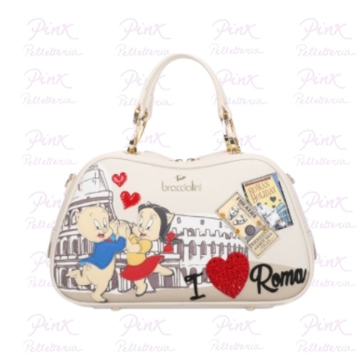 BRACCIALINI Cartoline Roma Bauletto LT204-YY-818 Roma