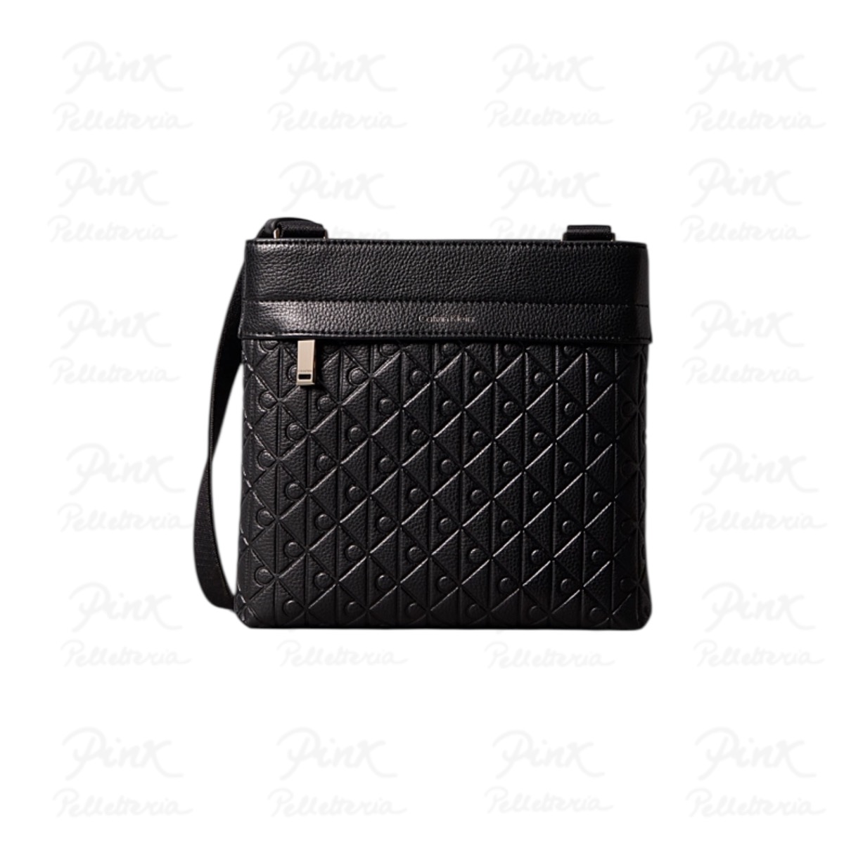 CALVIN KLEIN Man Emblem Emboss Flatpach LV04D3229G UB1 Black