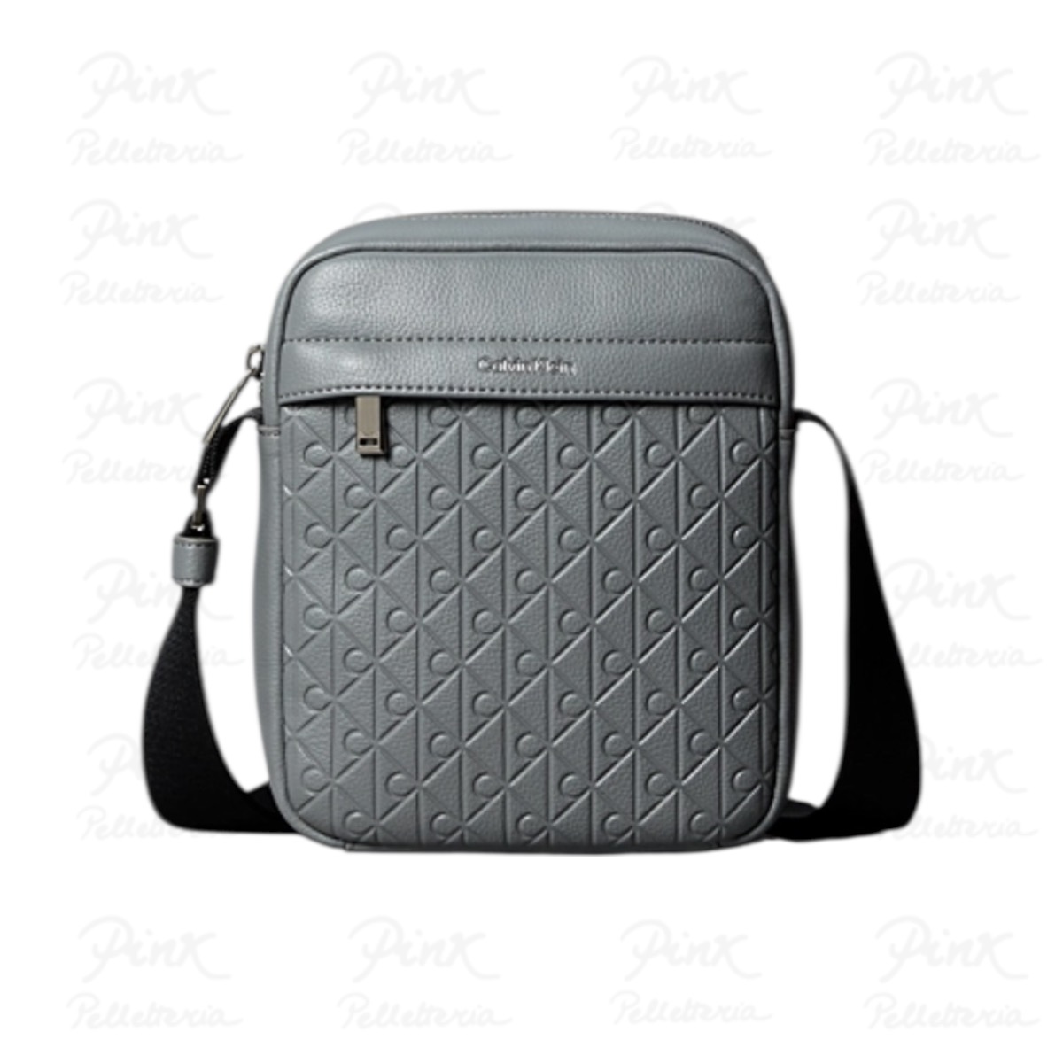 CALVIN KLEIN Man Emblem Emboss Reporter LV04D3204G PA7 Charcoal Grey