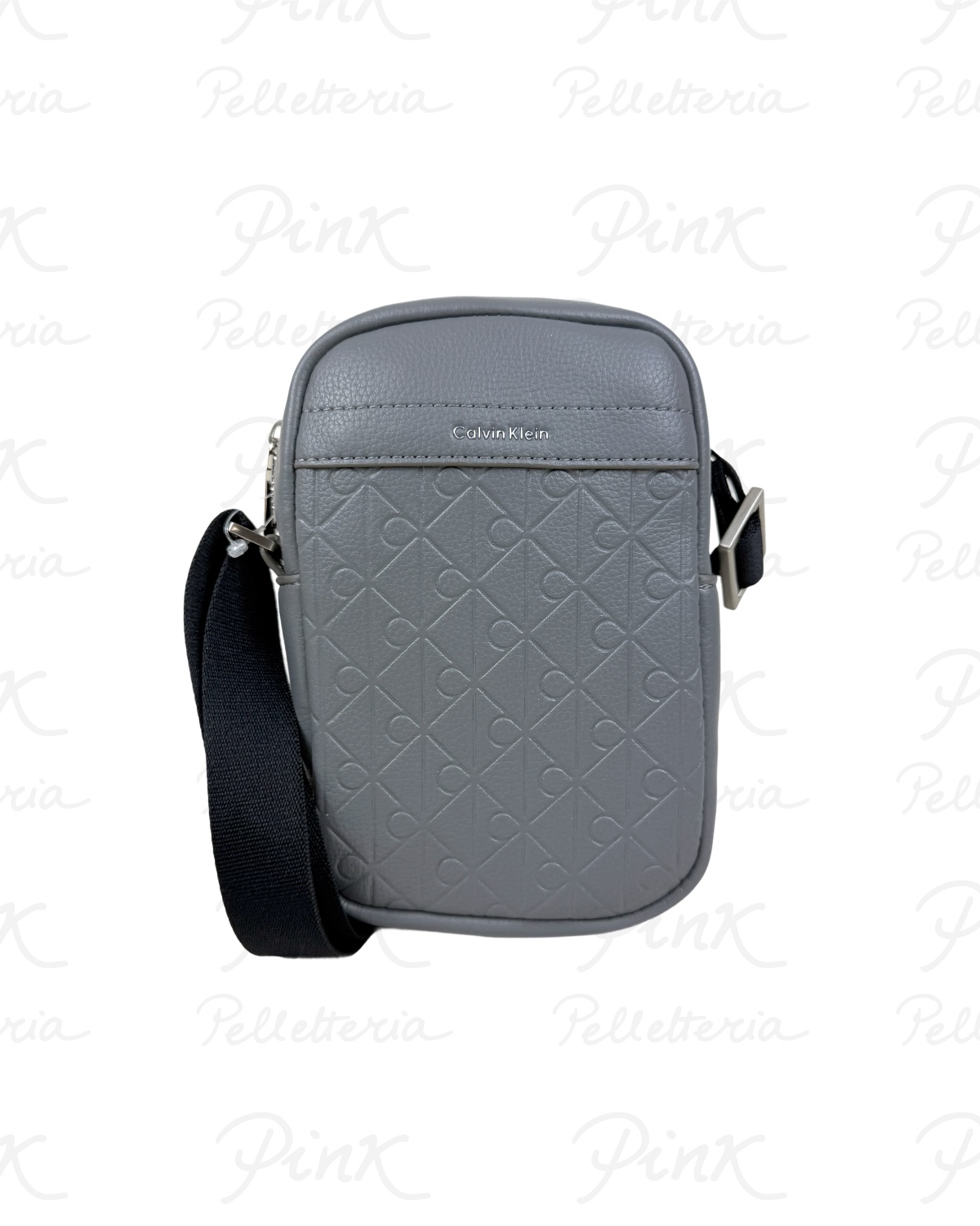 CALVIN KLEIN Man Emblem Emboss Slim Reporter LV04D3228G PA7 Charcoal Grey