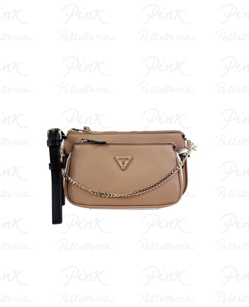 GUESS Noelle II Double Pouch Crossbody HWZG9672710 TNM Tan Multi