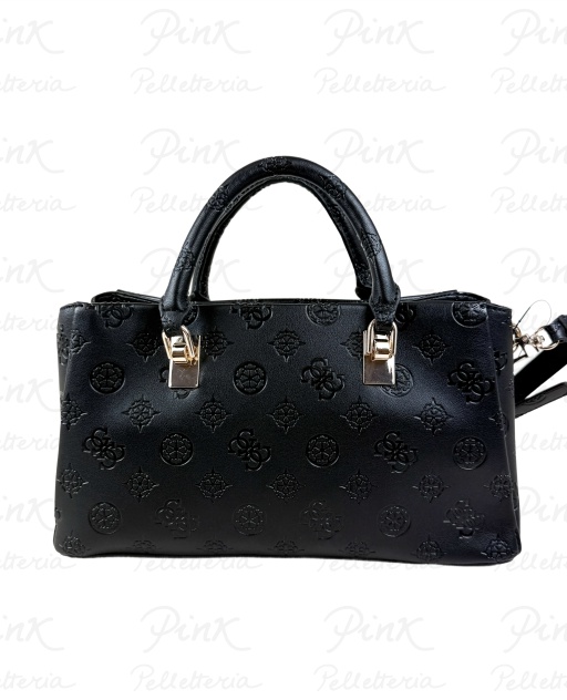 GUESS Tisha Girlfriend Satchel HWPD7764060 BLO Black Logo