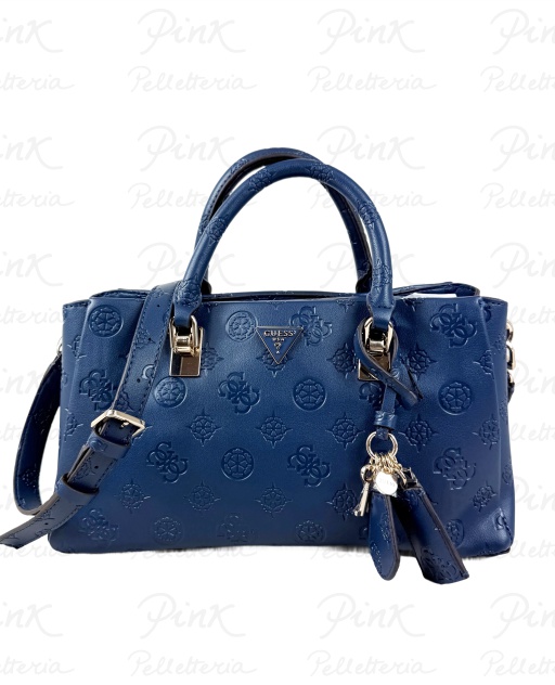 GUESS Tisha Girlfriend Satchel HWPD7764060 MDL Midnight Logo