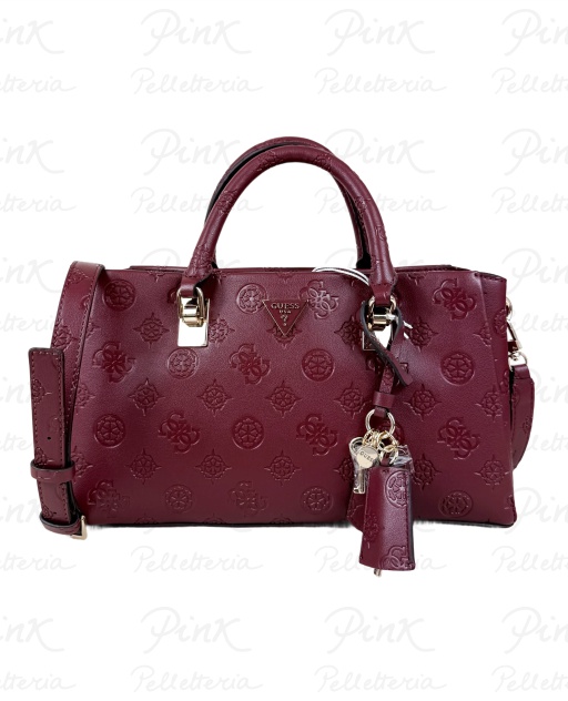 GUESS Tisha Girlfriend Satchel HWPD7764060 WLG Wine Logo