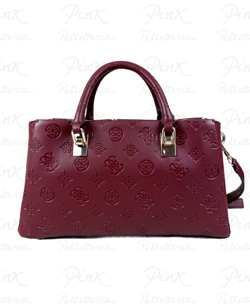 GUESS Tisha Girlfriend Satchel HWPD7764060 WLG Wine Logo