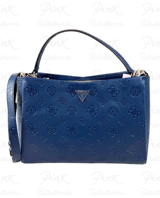 GUESS Tisha Large Girlfriend Satchel HWPD7764070 MDL Midnight Logo