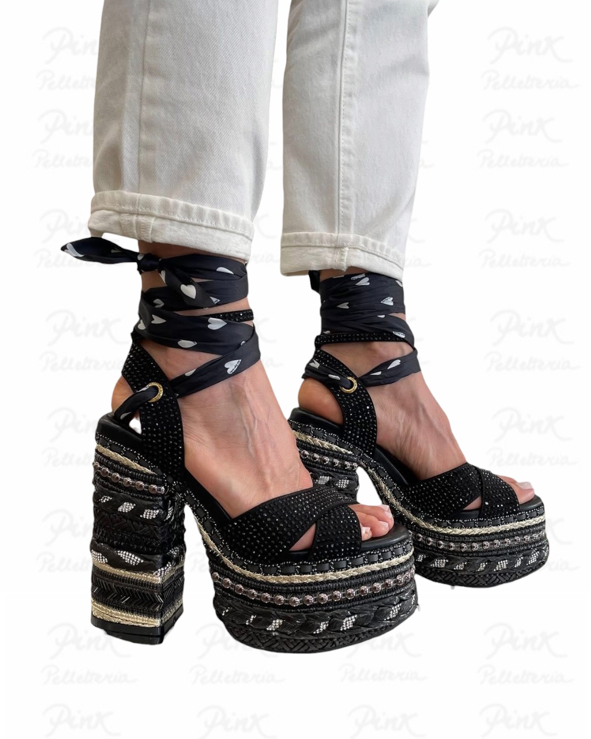 KURT GEIGER Casual 834 Sandalo Chelsea Scarf Platform 4352405609 Black - immagine 4
