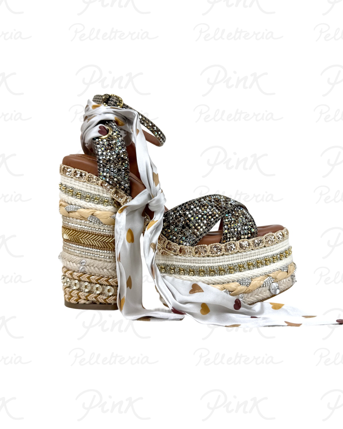 KURT GEIGER Casual 835 Sandalo Chelsea Scarf Platform 4352443609 Beige