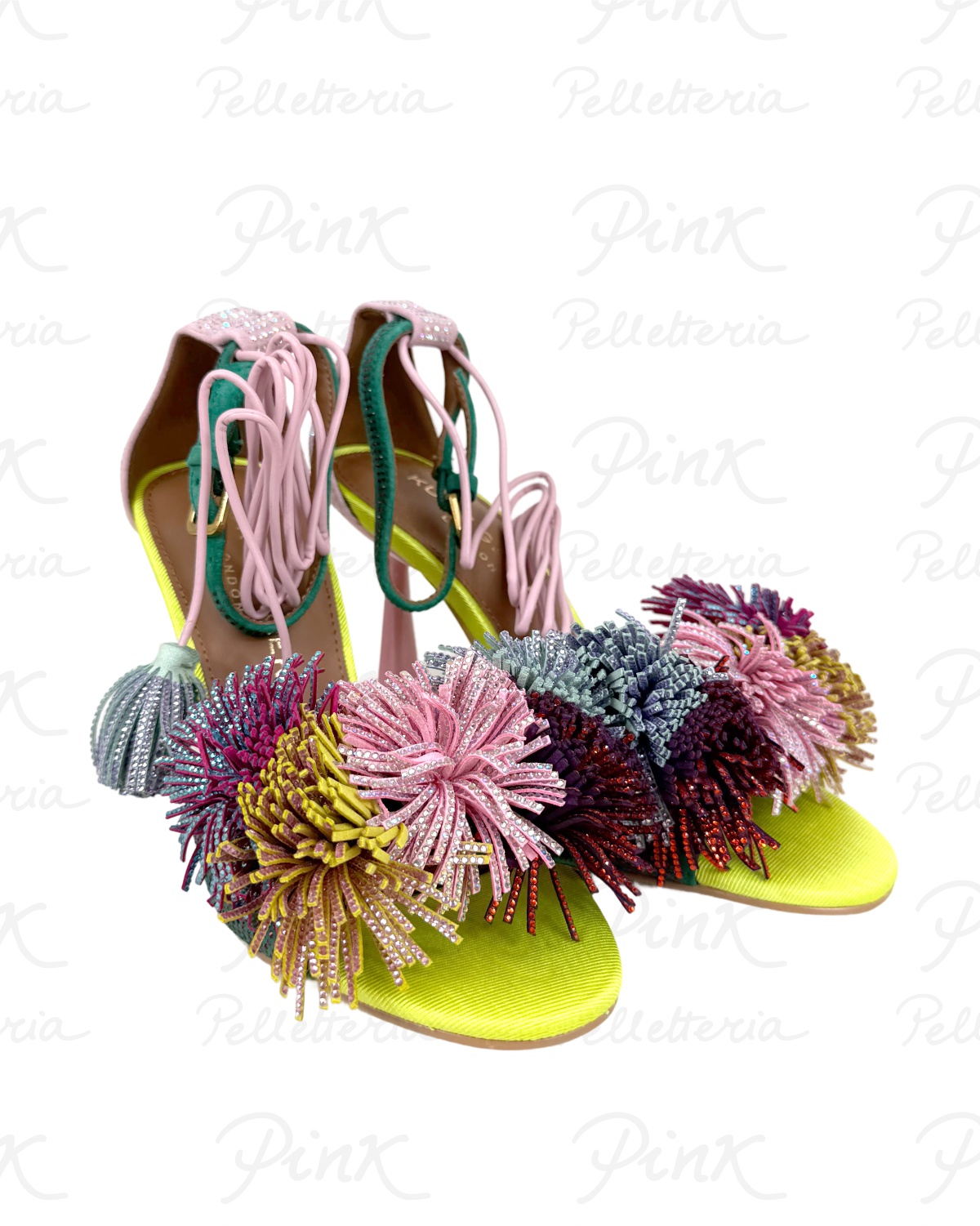 KURT GEIGER Dress 869 Sandalo Pom Pom Ankle 4366199209 Multicolor