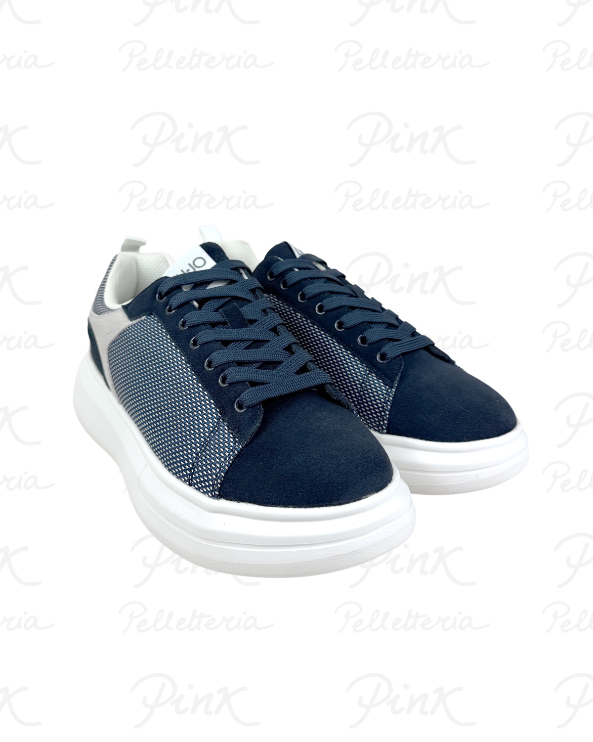 LIU JO Man Big 05 Sneaker Cow SuedeMesh 7B6001PX027S3450 BlueWhite