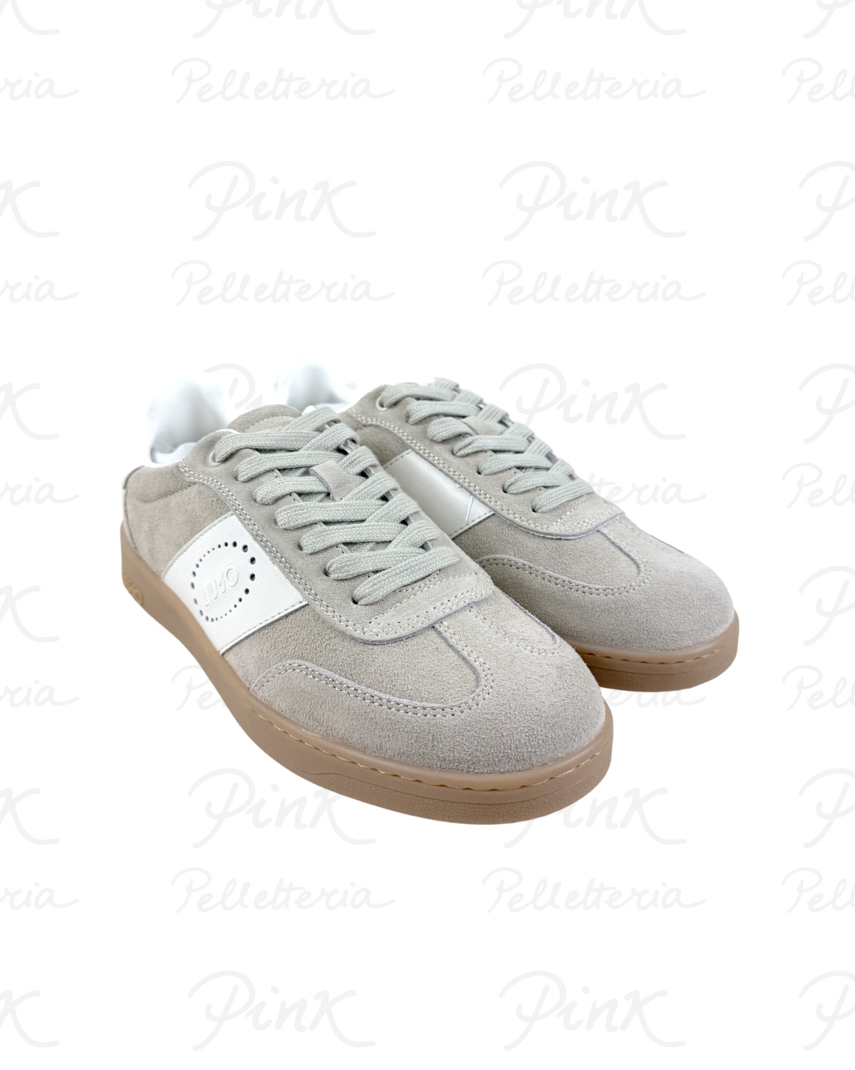 LIU JO Man Parker Sneaker Cow SuedeCalf Leather 7B6015PX310S4105 RockOff White