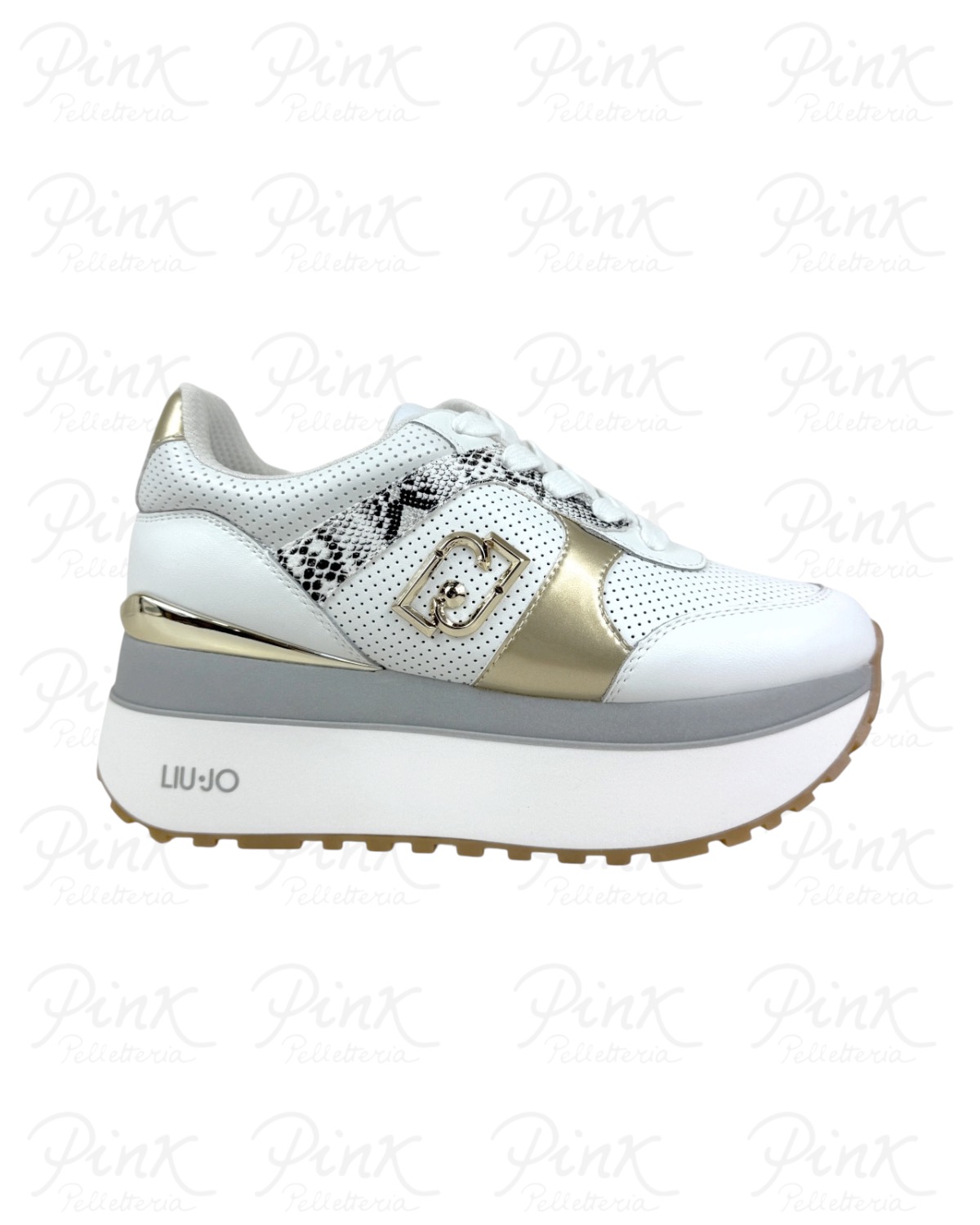 LIU JO Maxi Wonder Plus 02 Sneaker BA6003PX804S1052 White/Light Gold