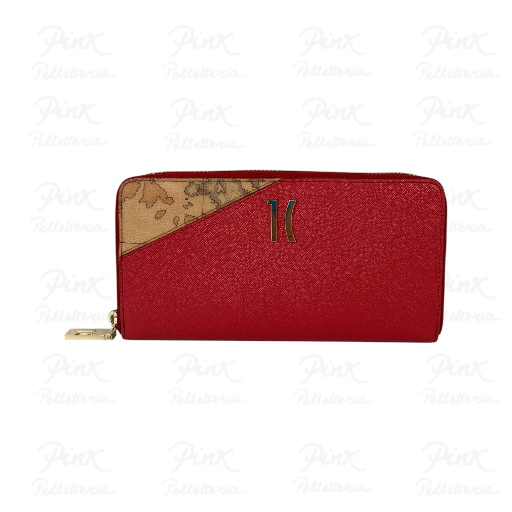 ALVIERO MARTINI PRIMA CLASSE Pearl City Portafoglio Zip Around PP43 9913 350P Rosso Perlato