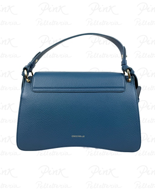 COCCINELLE C-Me Top Handle Grande in Pelle E1SSL180101 B27 Deep Blue