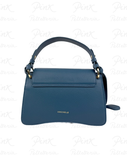 COCCINELLE C-Me Top Handle Media in Pelle E1SSL180201 B27 Deep Blue