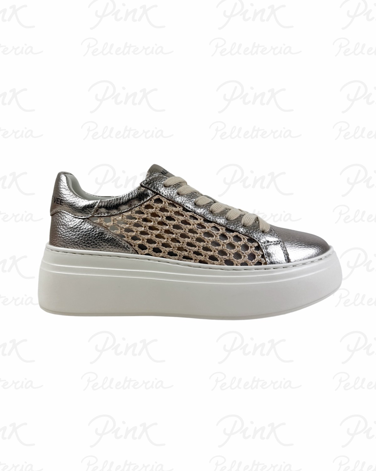 EMANUELLE VEE Bice Sneaker Rafia Bottolata Laminata 461P-901-18-PP110CB Gold