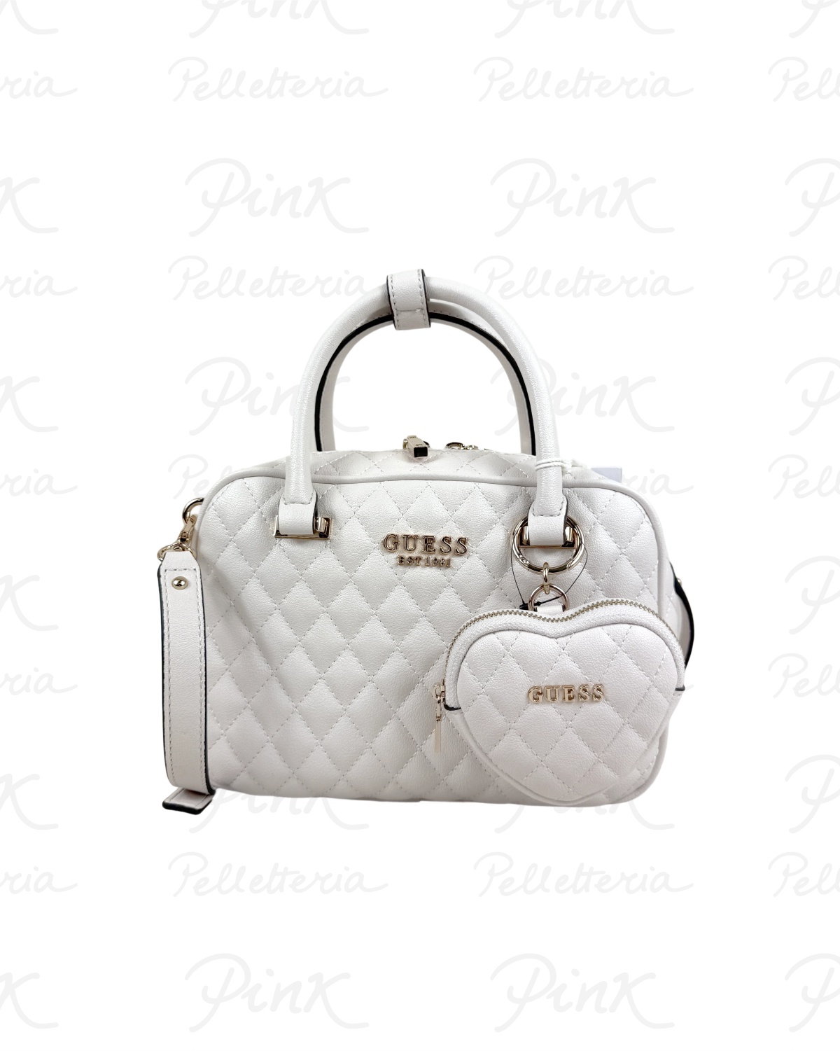 GUESS Atabey Box Satchel HWQG9894050 OFF Off White
