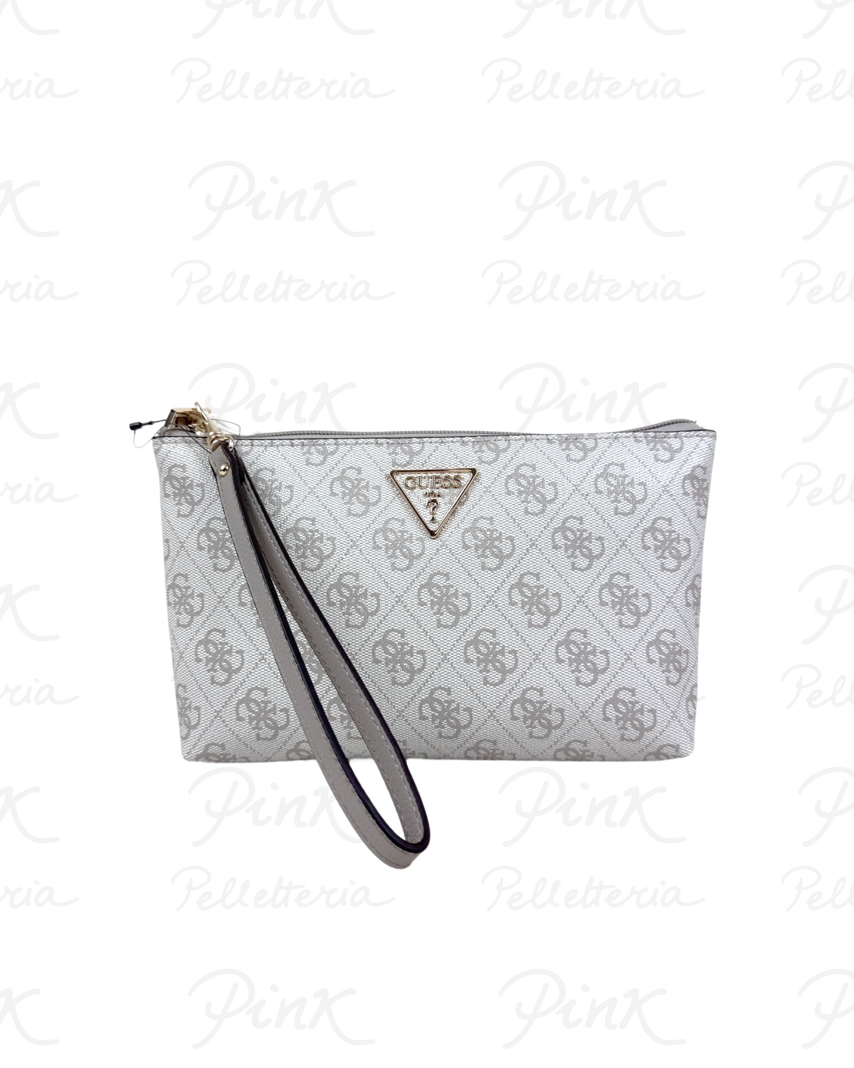 GUESS Laurel II Slg Wristlet Pouch SWSG7459145 DKO Dark Taupe Logo