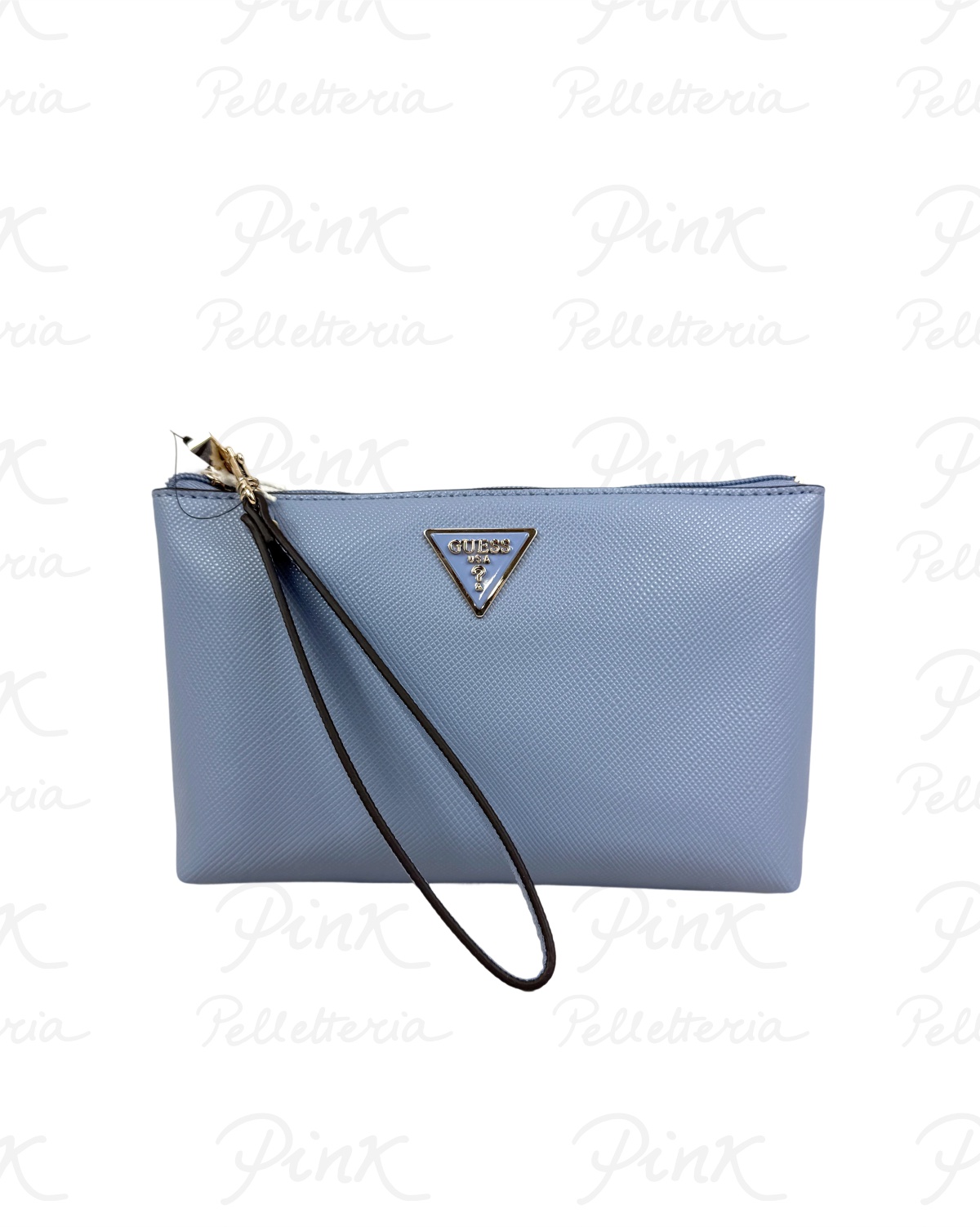 GUESS Laurel II Slg Wristlet Pouch SWZG7459145 GBU Grey Blue