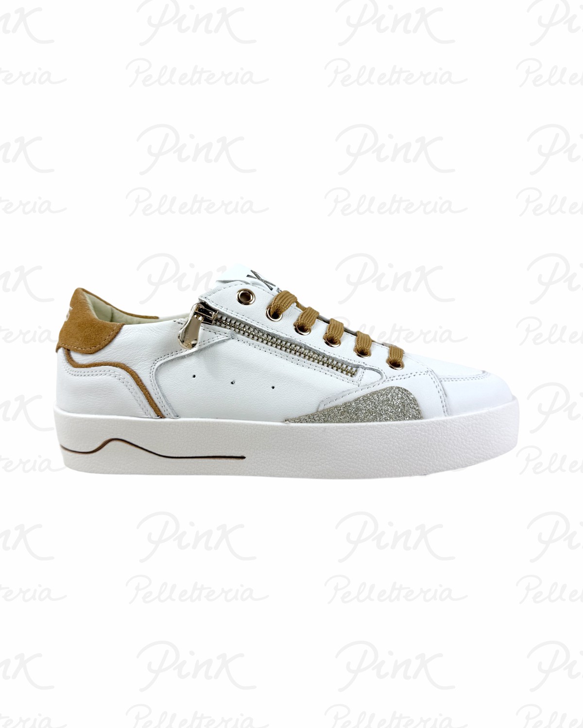 KEYS Lime Sneaker 11861 10562 WhiteCognac