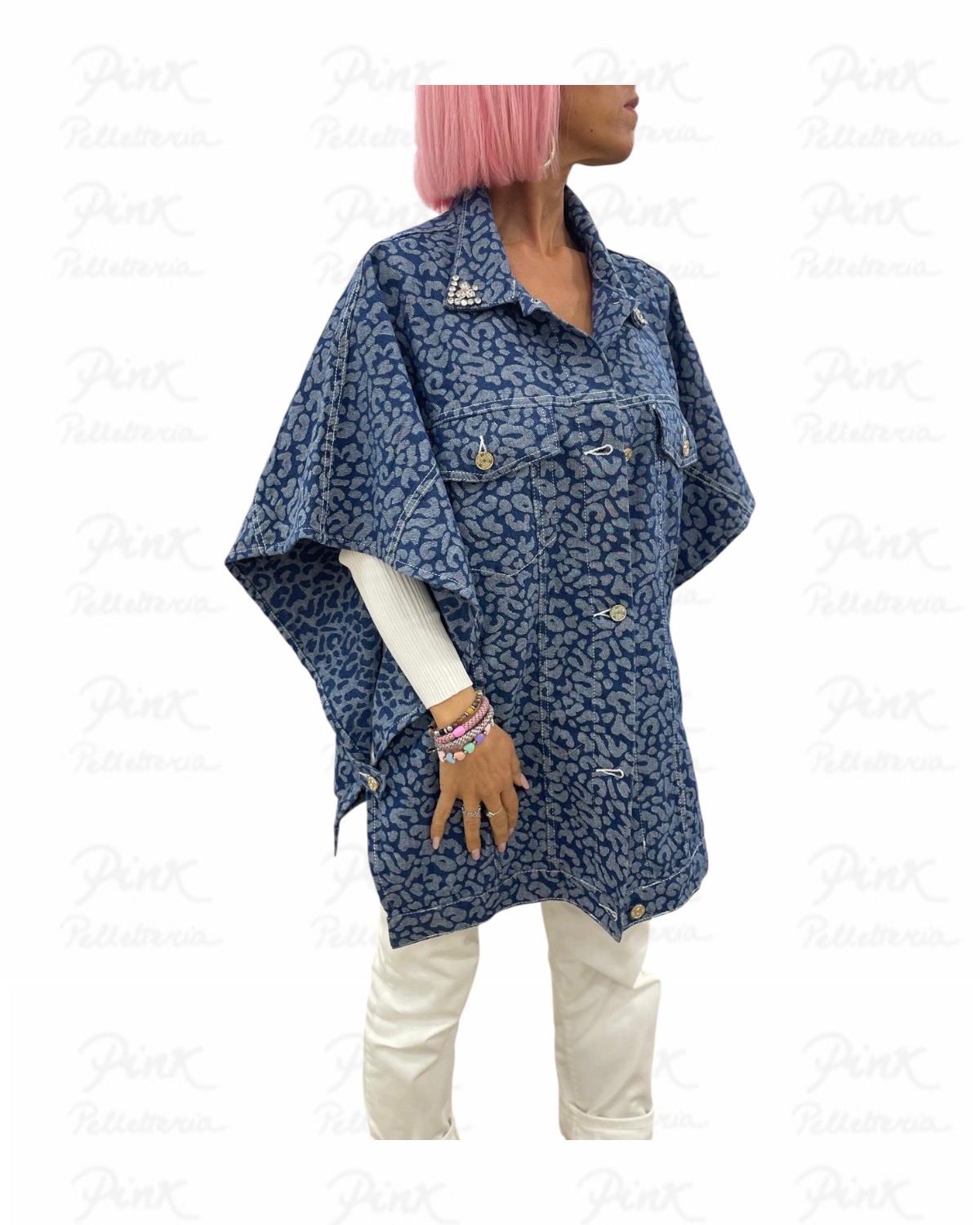 LIU JO Cappa Denim Animalier 2A6025D3200 78365 Blue