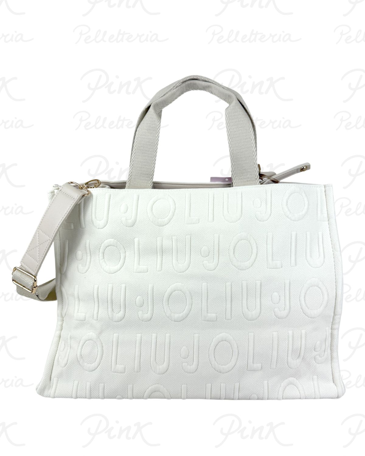 LIU JO L Tote Logo Bubble 2A6026T0300 X0757 White Cream