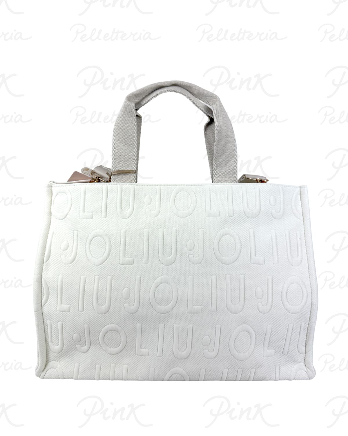 LIU JO L Tote Logo Bubble 2A6026T0300 X0757 White Cream