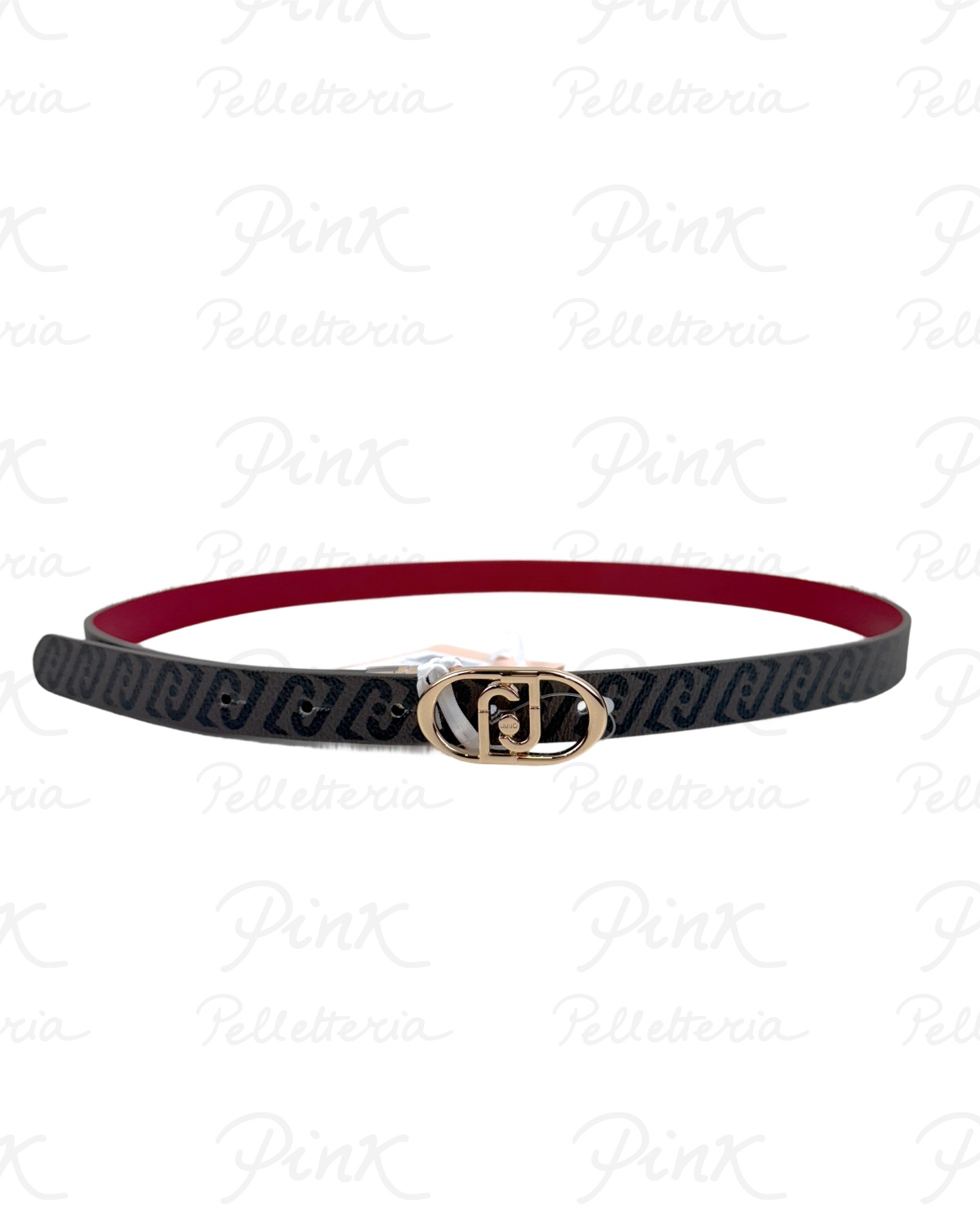 LIU JO Project Reversibile Hips Belt 2cm AA6239ES035 C3907 Testa MoroCiliegia