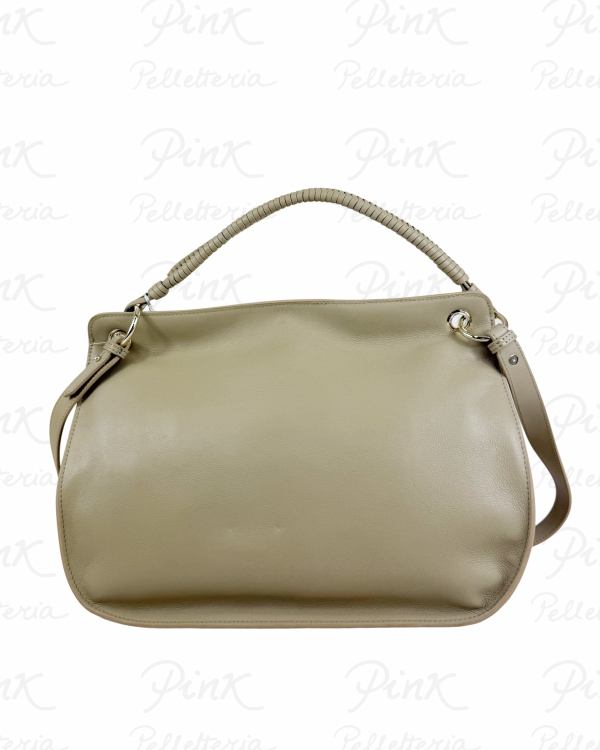 PATRIZIA PEPE Borsa cPatta Manico Intreccio L in Pelle 8B0313 L162 B862 Sand Beige