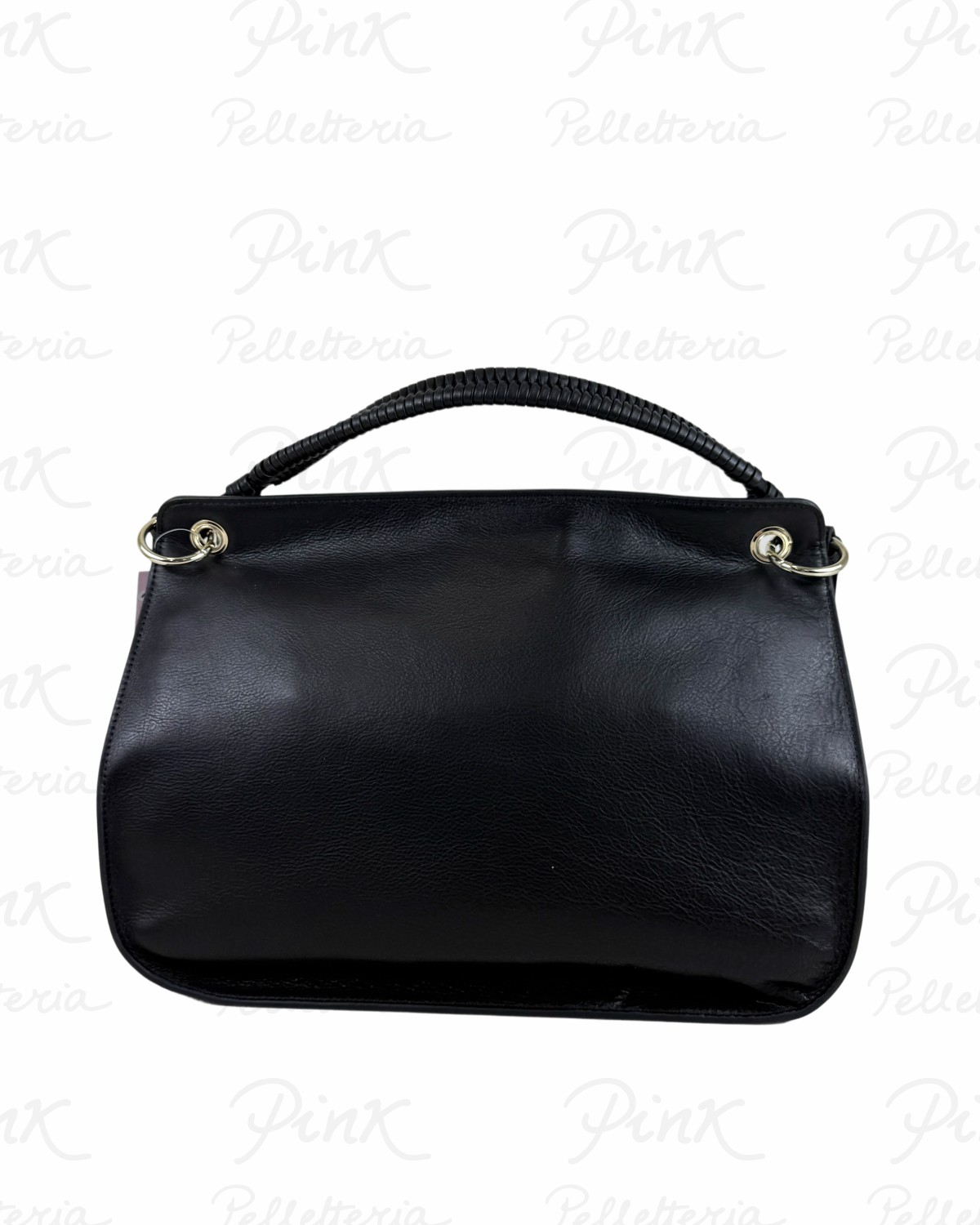 PATRIZIA PEPE Borsa cPatta Manico Intreccio L in Pelle 8B0313 L162 K103 Nero