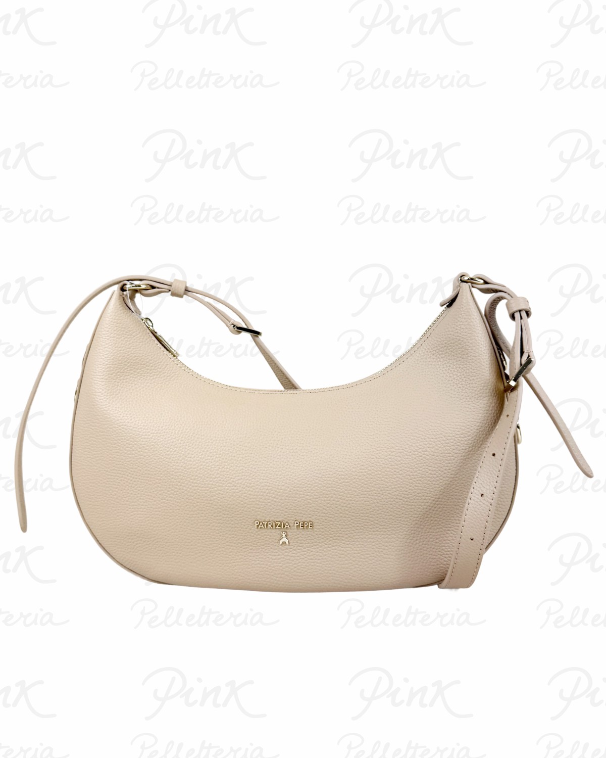 PATRIZIA PEPE Luna Bag Grande in Pelle 8B0311 L001 R874 Warm Skin
