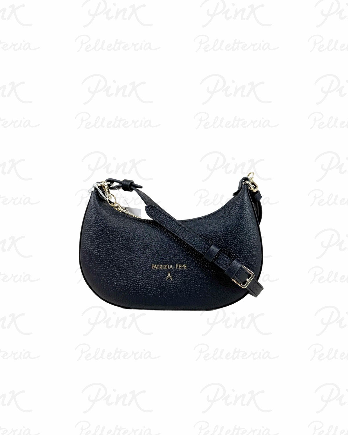 PATRIZIA PEPE Luna Bag Piccola in Pelle 8B0309 L001 K103 Nero